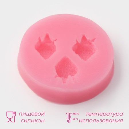 Mold Dolyana "Strawberry", silicone, 5.5 × 5.5 cm, color mix-1