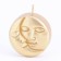 Figure candle "Sun and moon, 6x2.5 cm, gold