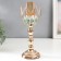 Summary Metal for 1 candle "Bun. White-green marble" gold 29x11x11 cm