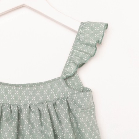Топ для девочки MINAKU: Cotton Collection цвет оливковый, рост 122-4
