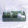 Organizer for storing manicure/cosmetic supplies "Green", 7 sections, 30 × 20 × 8 cm, translucent/green color
