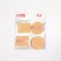 Pugs for makeup, set - 4 pcs, d = 5 cm / 5.5 × 4.4 cm, with a holder, beige color