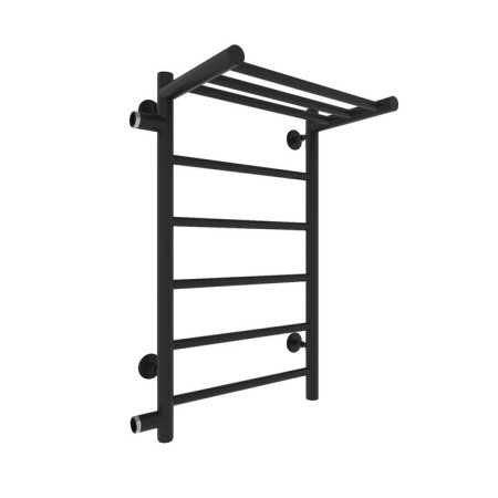 Water towel "Sanprise" Aurora P6, 400x700 mm, with a shelf, left, black matte-8