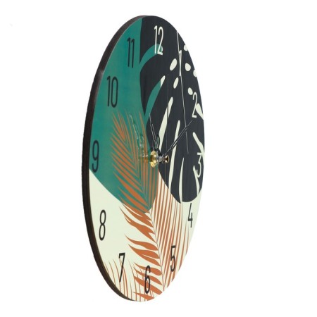 Watching clock, series: interior, "leaves", discrete move, d-23 cm-1
