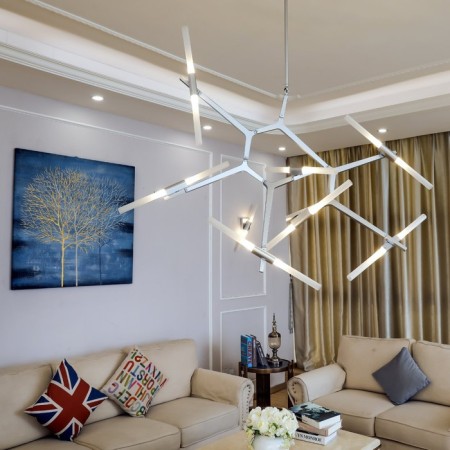 Ceiling Ceiling ST LUCE. SL947.102.14. Laconicita. 14x5 watts, G9, 40x160x73 cm, silver color-2
