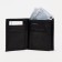 Male purse without fastening, 2 in 1, for auto documents, for bills, for cards, for coins, black color Black