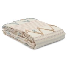 Cotton Cat with Blue Blue color Ethnic, size 230x250 cm