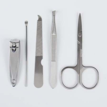 Manicure set, 5 items, in a case, black color-4