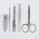 Manicure set, 5 items, in a case, black color