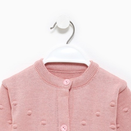 Cardigan Knitted baby I, height 80-86 cm, pink color-1