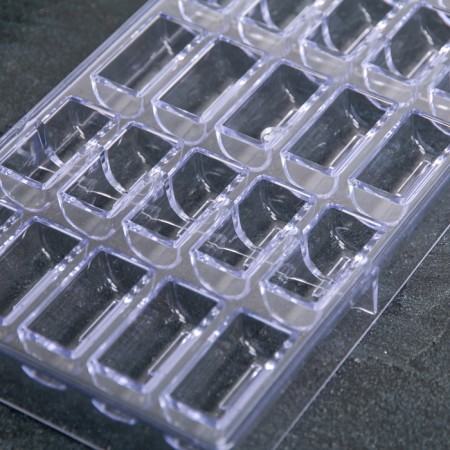 Konfinetta chocolate form "Batonchik", 28 × 14 × 2.5 cm, 25 cells (1.8 × 3.9 × 1.5 cm)-2