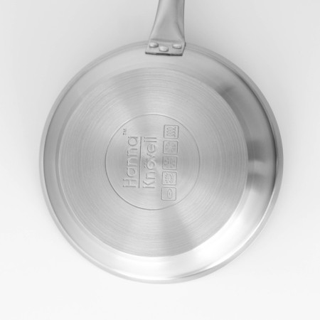 Hanna Knövell stainless steel pan, d = 24 cm, h = 5 cm, wall thickness 0.6 mm, handle length 21.5 cm, induction-10