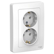 Double SE BLANCA, 16 A, 250 V, built -in, with salary, IP20, white, Blnrs001021