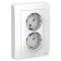 Double SE BLANCA, 16 A, 250 V, built -in, with salary, IP20, white, Blnrs001021