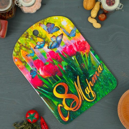 Large cutting board “March 8”, 19.5 × 27.5 cm