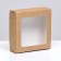 Food box, with a window, craft, 10 x 10 x 3.5 cm