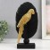 Polystone souvenir "Parrot Ara on a sheet" Black with gold 13.3x5.8x28.2 cm