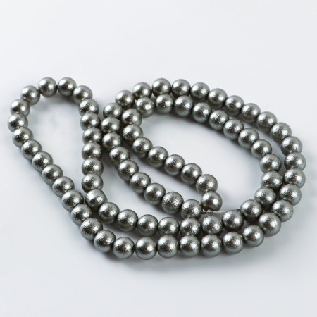 Glass beads, set 78 pcs., Diameter 1 pc. - 10 mm, silver color-2