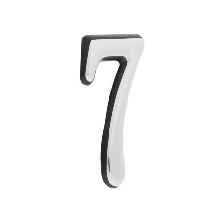Door digit "7" tundra, plastic, chromium color, 1 pc.-1