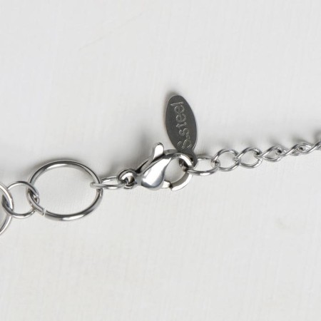 Pendant "butterfly and asterisk" rings, color silver, 30 cm-1