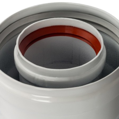 The chimney element coaxial stout SCA-6010-210100, adapter for the boiler vertical, 60/100-3