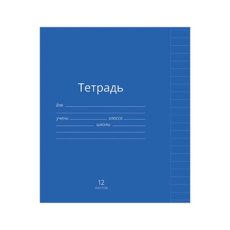 Notebook of 12 sheets in the line monophonic calligrata "Classic bright", cover coated paper, varnish, OFSET block, mix-4