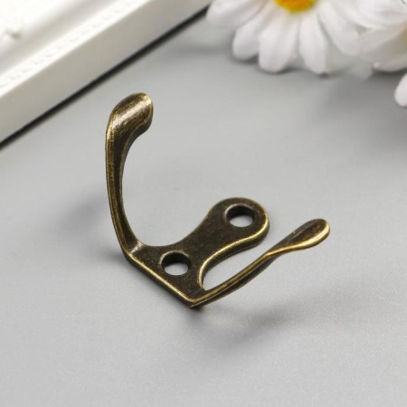 Double metal hook (set 4 pcs) bronze 4.5x3 cm-1