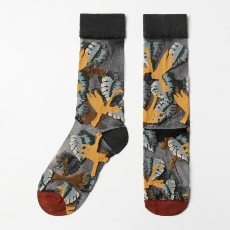 Women's glass socks Minaku "Garden", river 36-39 (23-25 ​​cm)