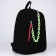 School textile school with pocket, black color, 45x30x15 cm
