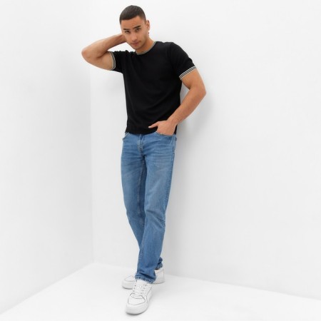Jumper Men's Short Sleeve Minaku Regular Fit: Black Color, Rr. 54-1