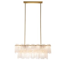 Светильник на штанге Indigo, 12013/12R Brass. 12х40Вт, E14, 800х350х545/1345 мм, цвет прозрачный