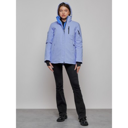 Ski jacket women's winter, size 42, purple color-15