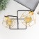 Summary metal, glass for 2 candles "Pyramid in the triangle" black 36x11x15 cm