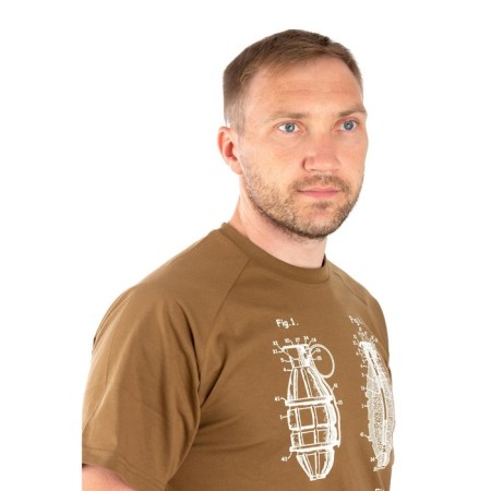 T-shirt 7.62 Grenade, cotton, coyot, rr l l-6