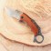 Folding “boomerang” knife 18.2cm, blade 65mm/2.5mm, handle of wood