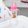 A bottle for feeding “Reindeer: mothers and babies”, classic throat, 250 ml., 0 months, fitted, with handles