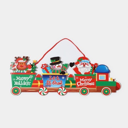 Decorative decoration (suspension) "New Year's steam locomotive" 15x41.5 cm-6