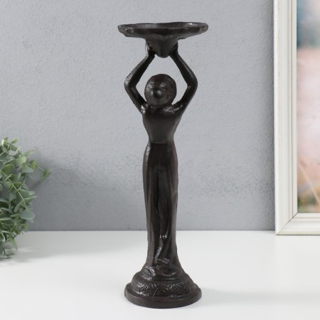 Cast iron candle for 1 candle "goddess" 10.5x12x36 cm-3