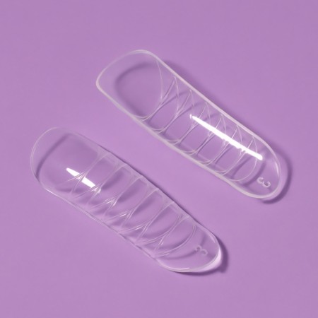 Upper forms for building, set 120 pcs, oval shape, transparent-5