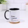 Name mug, sublimation "horse-runs", black bottom
