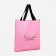 A backpack with a zipper, an outer pocket, a set of a chover, bag, pink color