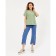 T-shirt female plain Minaku Regular Fit: olive color, river 44