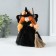 Interior doll "Witch in a black dress with a broom" 7x11.5x22 cm