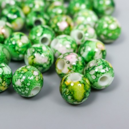 Beads for creativity plastic "Balls sharing green" set 20 g d = 1 cm