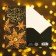 Money envelope "Happy New Year!" Golden snowflakes, 16.5 x 8cm, New Year