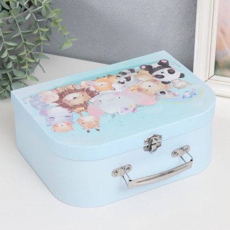 Cardboard Cardboard chest "Cute animals" 25x10x18.5 cm-1