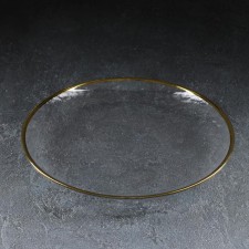 Black dinagoed “Fleece” glass, d = 26.5 cm, golden heap color
