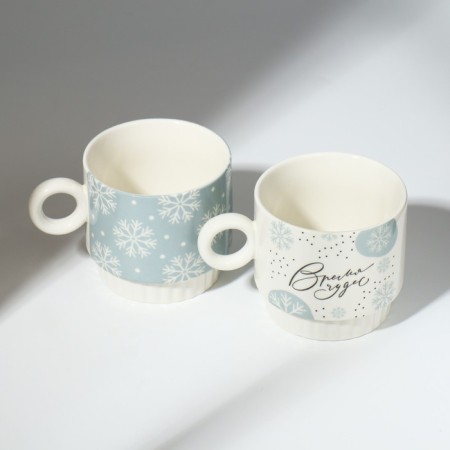 New Year. A set of mugs from ceramics "Miracles!", 250 ml, 2 pcs-4