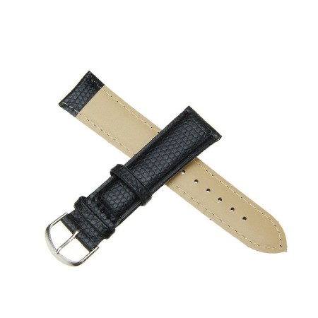 Solomon watch strap, 20 mm, eco-leather, L-20 cm, black