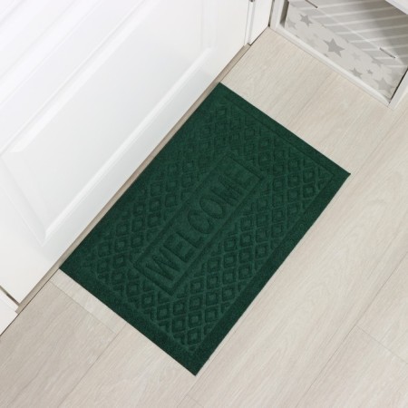 Walcome moisture -free rug without a trim “Welcome. Rombs ", 38 × 58 cm, color mix-6